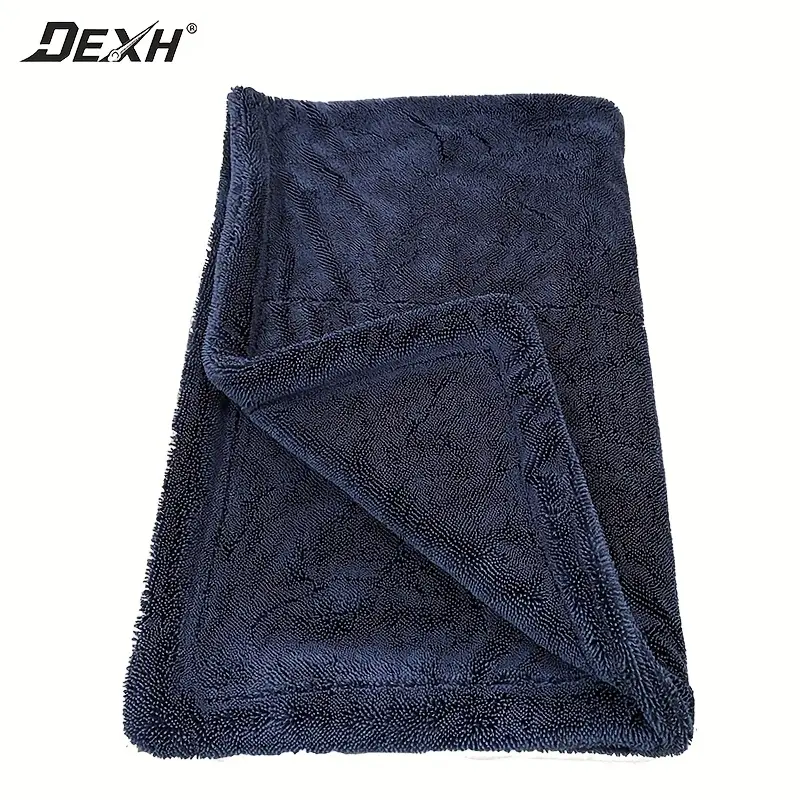 Large Thick Microfiber Cleaning Cloths, 23.6in×35.4in(60×90cm) 1300 GSM Dual Sided Twist Ring Microfiber, Super Absorbent Reusable Scratch-Free Cloths for Vehicle Drying, Dual Sided Microfiber
