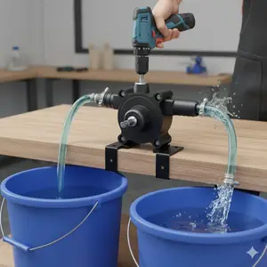 Portable Self-Priming Centrifugal Pump | Mini Water Transfer Pump for Aquarium, Pond, Garden Irrigation & Home Circulation | Efficient Durable Multi-Use Liquid Pump Device