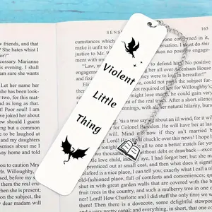 Dragon & Letter Pattern Stainless Steel Bookmark, 1 Count Creative Bookmark, Reading Bookmark, Book Accessories for Home School Office, Gift for Book Lovers