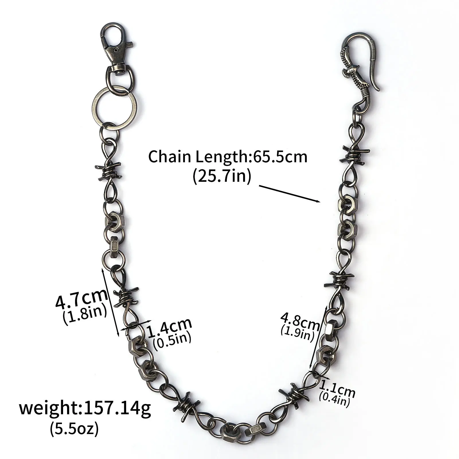 1pc Pendant Pants Chain for Men, Imitation Chain, Long Cool Punk Trousers Pocket Belt Key Chains for Hip Hop Rock Jean, Beaded men's accessories 1pc Pendant Pants Chain for Men, Imitation Chain, Long Cool Punk Trousers Pocket Belt Key Chains for Hip Hop Rock Jean, Beaded men's accessories