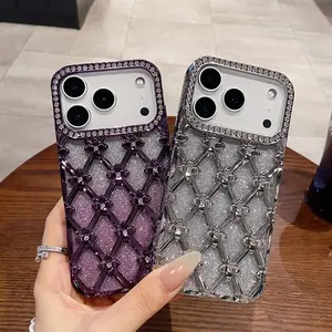 Phone Case with Glitter And Rhinestones, Designed for Various iPhone Models Including The 17, Air, 16E, 15, 14 Plus. This Soft, Shock-Resistant, Protective Cover Is Both Durable And Decorative, Making It a Trendy Choice for Protectin