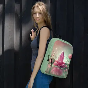Lotus Crystal Everyday Backpack – Water-Resistant with Laptop Pocket