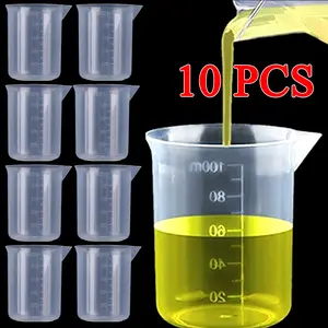 100ml Clear Measuring Cups with Scale Food-Grade Separating Cups Liquid Measure Jug Container Kitchen Laboratory Baking Tools Plastic Tea