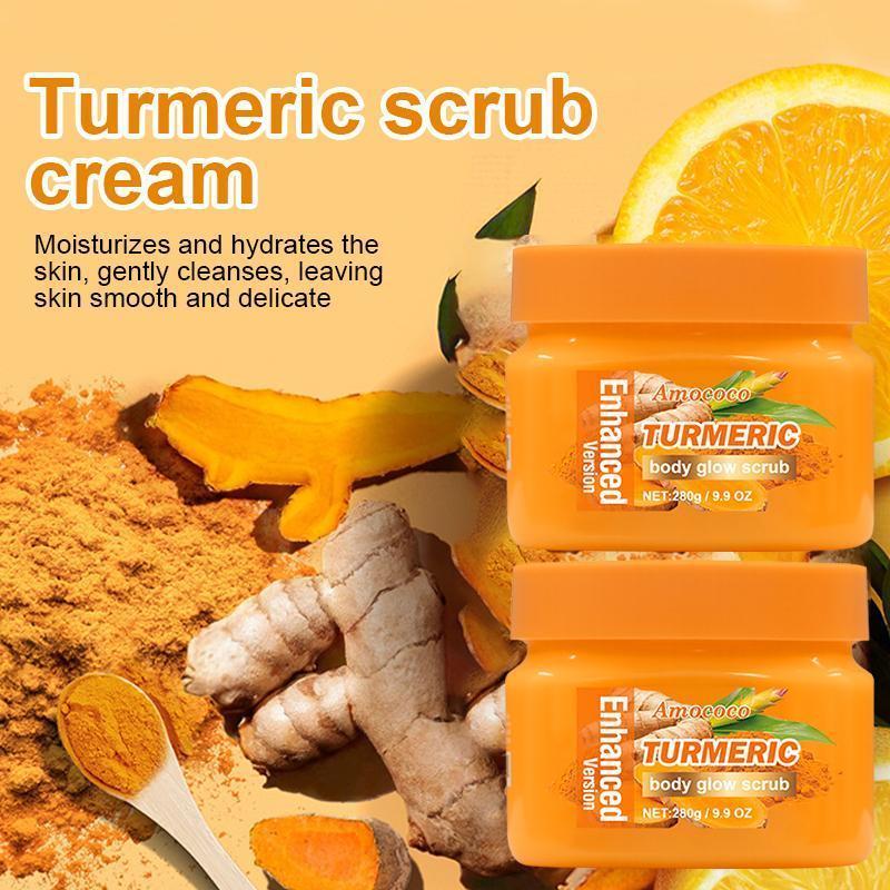 Turmeric Nourishing Scrub 280g - Infused with natural turmeric extract and moisturizing ingredients. Gently exfoliates while deeply hydrating the skin, leaving it smooth, supple, and radiant. Turmeric Nourishing Scrub 280g - Infused with natural turmeric extract and moisturizing ingredients. Gently exfoliates while deeply hydrating the skin, leaving it smooth, supple, and radiant.