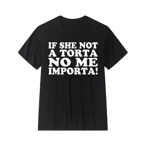 Men's Vintage Spanish Humor T-Shirt - "Torta Pounder If She's Not a Torta No Me Importa" Graphic Tee, Loose Fit Spanish -Themed Shirt for Casual Wear & Torta Parties, Funny Spanish Phrases for Men