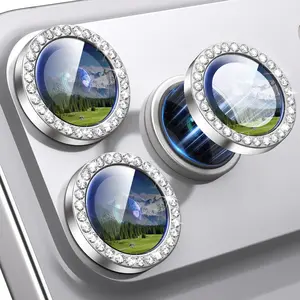Lens Protection Film for iPhone 17/16/15/14/13/12/11 Pro, Diamond Ring Design, Durable and Stylish Phone Accessory