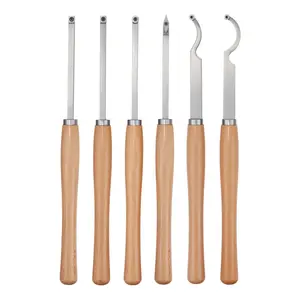 Spring new arrivals 6PCS Wood Lathe Chisel Set HSS Woodturning Tools Storage Box for Lathe Finisher