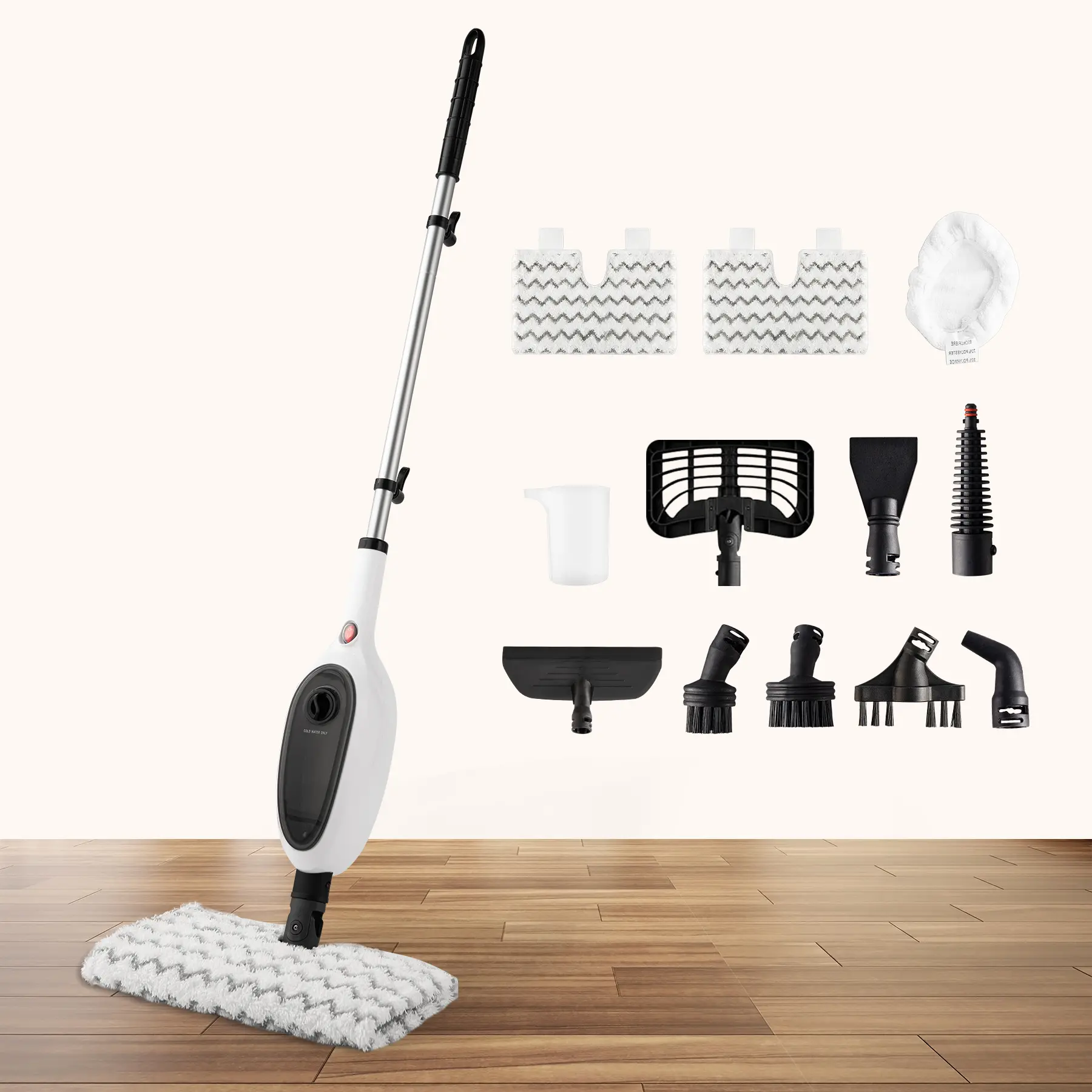 Multi-function 8-in-1 Steam Mop with Detachable Handheld Steamer Cleaning Machines Home Household Items   Portable  Durable Cleaner