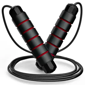 Jump Rope, Tangle-Free Rapid Speed Jumping Rope Cable with Ball Bearings for Women, Men, and Kids, Adjustable Steel Jump Rope Workout with Foam Handles for , Home Exercise & Slim Body  Training Jump Rope Set