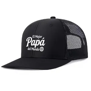 Trending El Mejor Papá Del Mundo Trucker Hat | Latino Best Dad Ever Foam Mesh Cap Retro Snapback Sun Hat