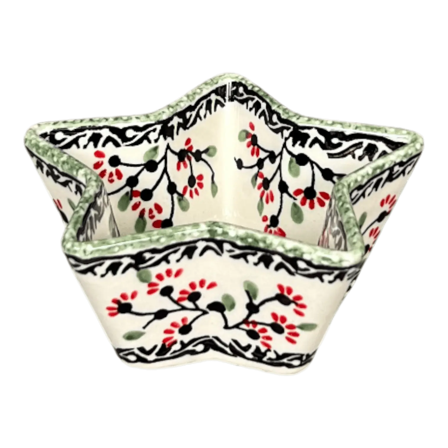 Bowl, Star-Shaped, Small in "Cherry Blossoms" by Manufaktura | M046S-DPGJ
