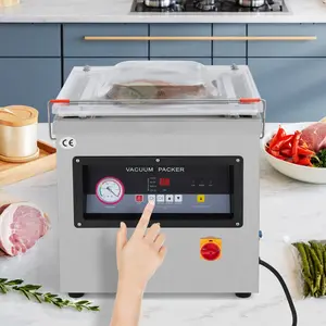 【GARVEE】Commercial Chamber Vacuum Sealers in 15.7-inch and 14.17-inch models with professional-grade 110V power, offering efficient food preservation and air flow rates of 19.8m³/h and 13m³/h for home and commercial kitchens