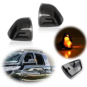 2pcs Smoke Lens Amber LED Side Mirror Turn Signal lamps Lights For Dodge Ram 1500 2500 3500,Replace OEM GM 68302828AA 68302829AA