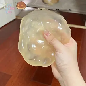 Coconut Oil Handmade Ball Squeeze Toy, Ice-Skin Texture Slow Rising Squishy Fidget, DIY Creative Decompression Gadget, Aesthetic Stress Relief Artifact for Daily Relaxation