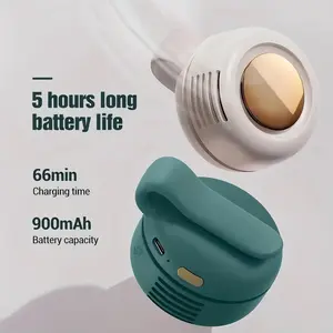 Portable Clip-On Fan, Silent Mini Bladeless Electric Fan,Mini USB Rechargeable 360°Rotatable Fan, 3-Speed Silent Mini Bladeless Fans,peed Silent Mini Bladeless Fans,Rechargeable personal fan,handheld turbo fan,Perfect Gift