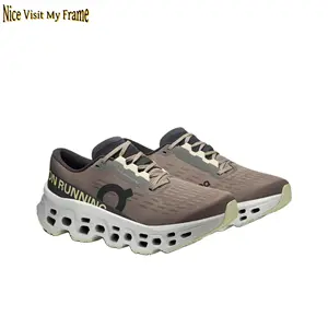 Premium Light Brown Performance Running Trainers, Stretchable Breathable Mesh Construction, Hollow-Out Cushioned Midsole, Subtle Lime Tonal Details, Non-Slip Grippy Outsole, Versatile Footwear for Gym Workouts & Street Style