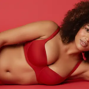 HSIA Starry Night Sexy Shimmering Bra Plus Size 4mm Thin Padded Underwire Support Scoop Neck Lingerie