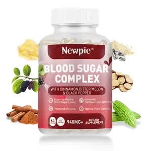 Blood Sugar Complex Supplement - Supports Healthy Blood Sugar Levels Already Within Normal Range All Natural with Cinnamon, Bitter Melon, Chromium, Mulberry, Alpha Lipoic Acid, Non-GMO, 60 Capsules