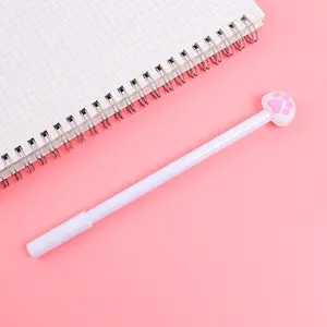 Cute Cat Paw Design Gel Pen (4 Counts), 0.5mm Ink Gel Pen, Writing Pen for Office & School, Stationery Supplies, Unique Pens