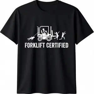 Forklift Certified Shirt, Funny Certified Forklift Operator T-Shirt Graphic tees