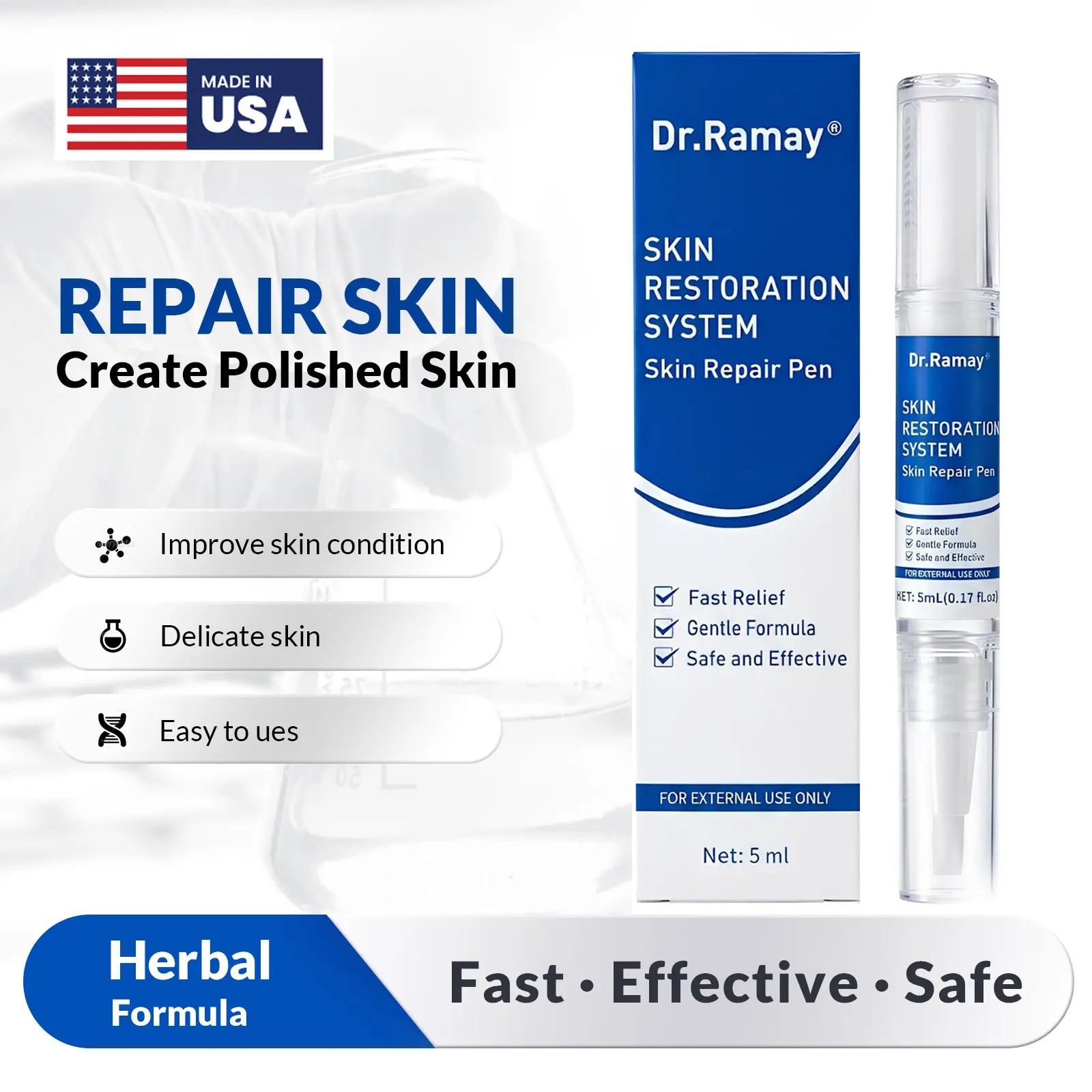 Natural Serum Pen Equippedwith a precise applicator and a gentle herbalformula,Skincare Serum pen Use for at least 2 weeks to achieve optimal results.