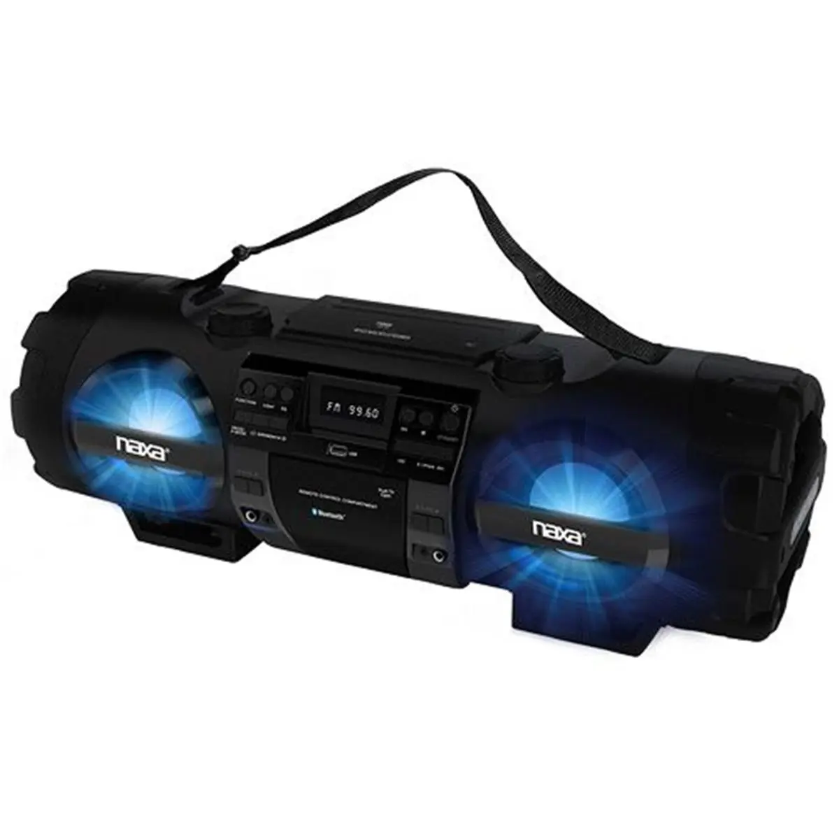 212 MAIN Bass Reflex Boombox with PA System, Bluetooth Audio Speakers, MP3 Compatibility, Mics Support, USB & Adapter Connectivity, Smartphone Link, Cable Option for Winter Sledding & Outdoor Sports Use