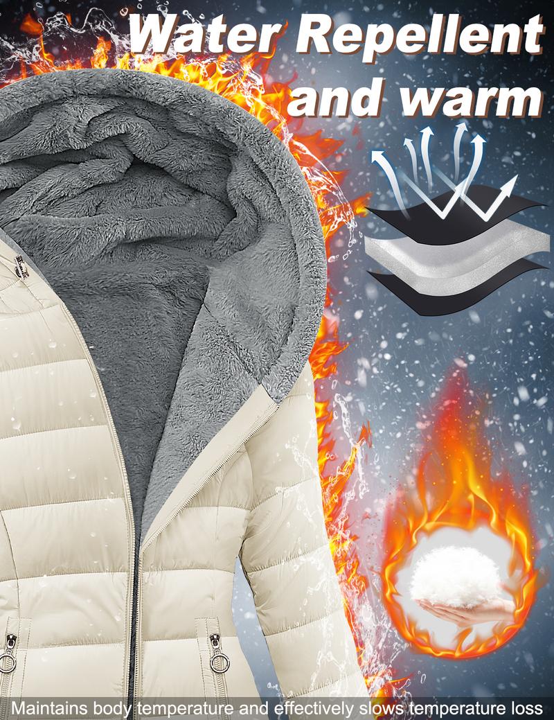 Women's Winter Windproof Fur Warm Slim Fit Down Jacket - Waterproof Long Ski Coat for Commuting FallFreshness #outdoorfun Women's Winter Windproof Fur Warm Slim Fit Down Jacket - Waterproof Long Ski Coat for Commuting FallFreshness #outdoorfun
