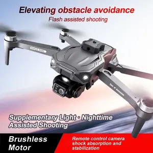 D1 Drone with Dual Camera, Brushless Motor RC Quadcopter with Lifting Obstacle Avoidance, Optical Flow Hover, Flash Night Shooting, Foldable FPV Drone for Beginners