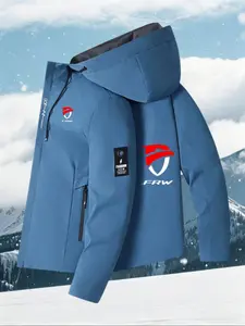 Unisex Trendy Hooded Flying Jacket, Casual Slim-Fit Windproof Coat for All Seasons, Outdoor Sports Climbing Shirt with Random Print