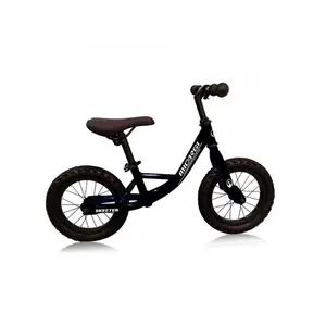 212 MAIN 12 in. Balance Bike - Steel Frame, Step-Through Design, Black Frame, Black Wheels
