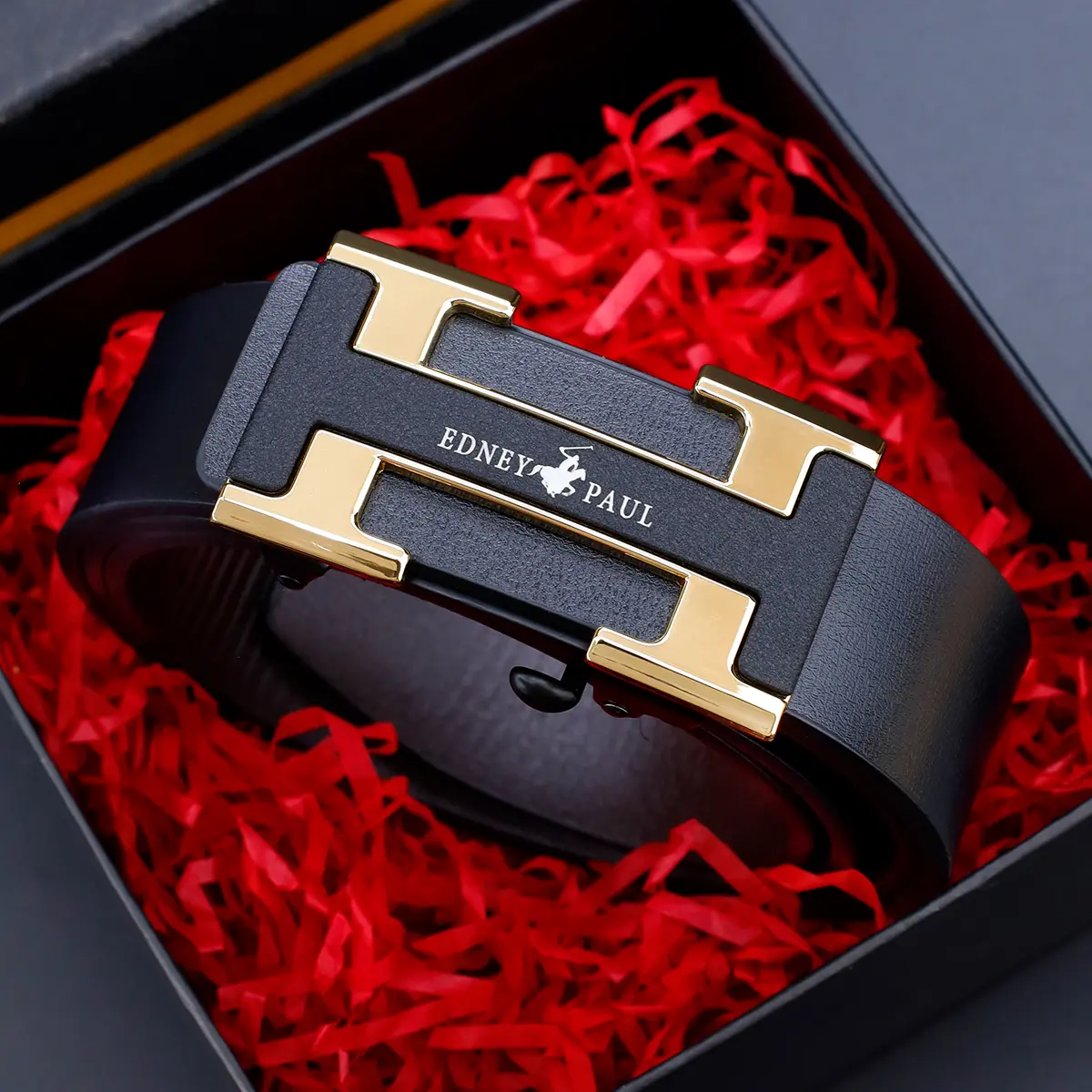 Men's Sleek Automatic Buckle Belt - Genuine Faux with Textured Square Pattern, Black, Simple & Stylish Design for Casual Attire, Casual Wear Belt | Stylish Square Pattern | Polished Alloy Buckle, Faux Leather Belt