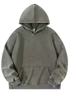 New Trendy Vintage Retro Long Sleeve Hooded Sweatshirt, Casual Daily Knit Hoodies, Unisex Vacation Clothing, Daily &Street Wear for Fall & Winter