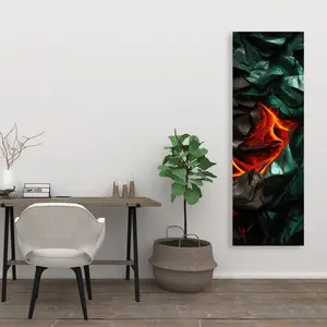 212 MAIN Pictorem C1RC2060QS92HB 20x60 in. Bright Red Imminent Rupture Artwork - Abstract Art Home Decor, Room Inspo, Pinterest & Home Aesthetic Print