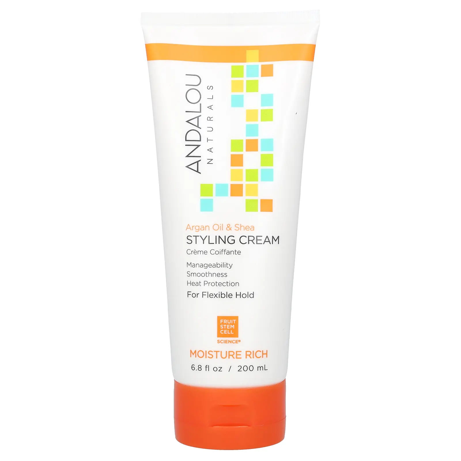 Andalou Naturals Styling Cream, Argan Oil and Shea, Moisture Rich, 6.8 fl oz (200 ml)