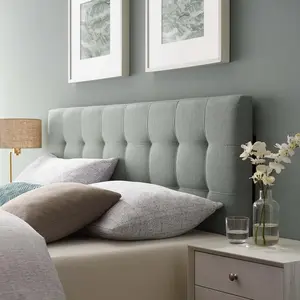 Modway Lily Queen Upholstered Fabric Headboard in Gray