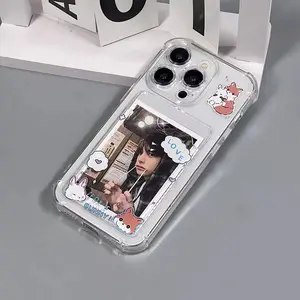 Cartoon fox and rabbit card holder phone case, compatible with iPhone 17/16/15/14/13/12/11/PRO/PROMAX/PLUS models, made of TPU material, shockproof and drop-proof.