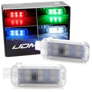 iJDMTOY Multi-Color Accent LED Side Door Courtesy Light Assembiles For Audi A3 A4 A5 A6 A7 S3 S4 S5 S6 S7 Q5 Q7 TT, Powered by RGB SMD LED Diodes w/Adjustable Lighting Change