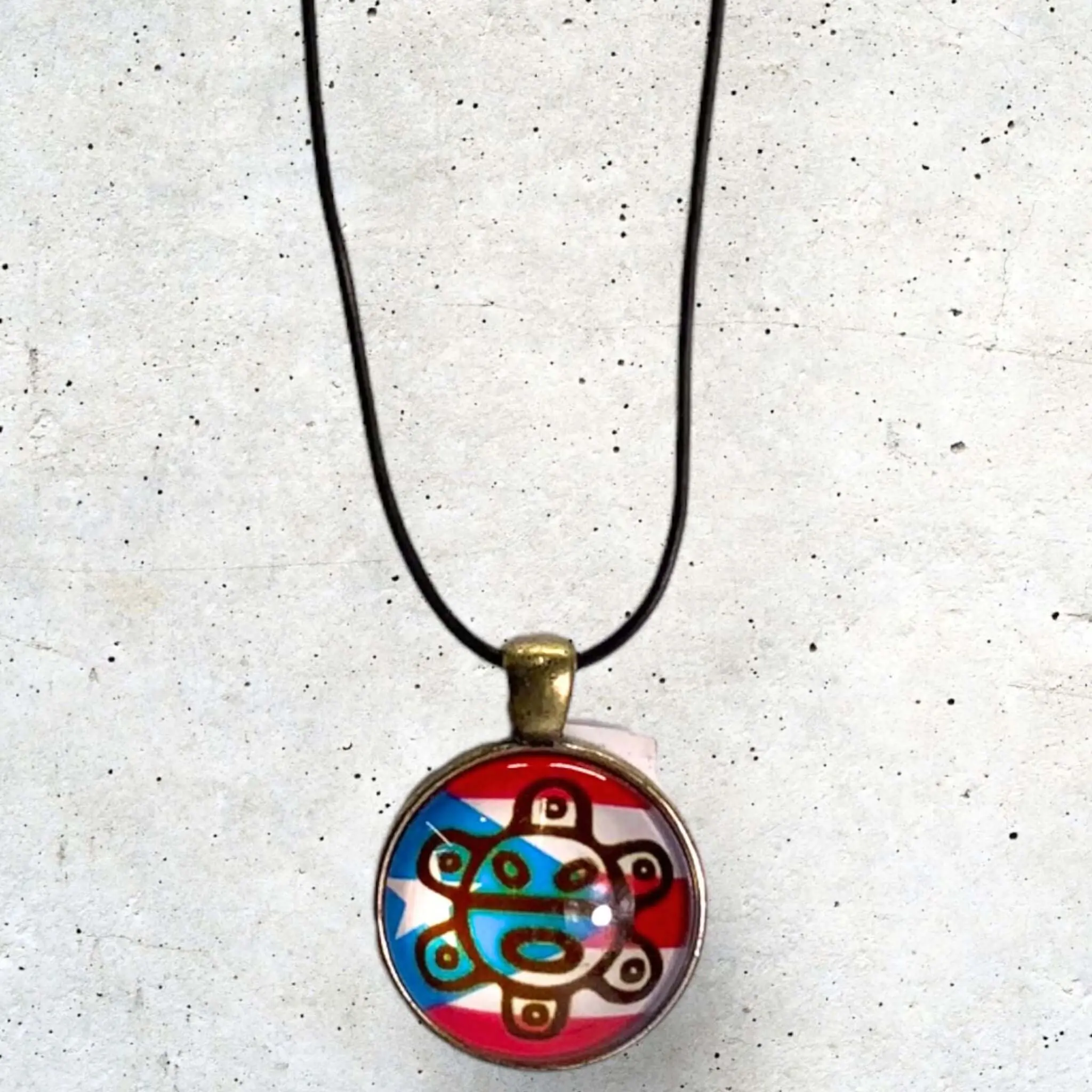 PR Glass Necklace Sol Taíno