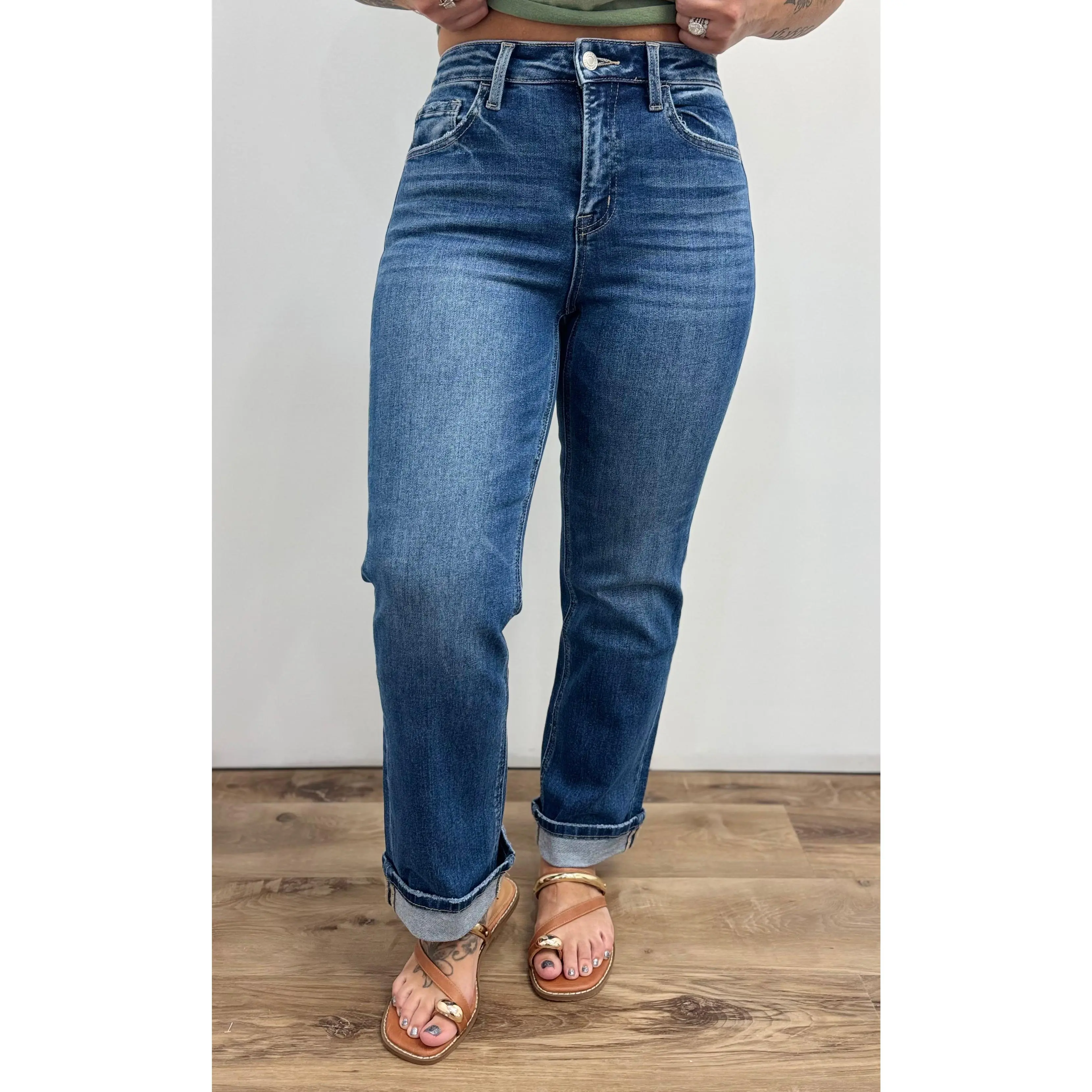 Lovervet by VERVET High Rise Cropped Hayley Jeans