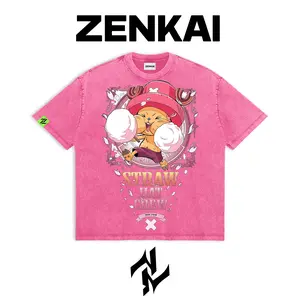 Limited Tony Tony Chopper One Pieceee Graphic Tee Double Sided Print Oversized Acid-Washed Heavyweight Cotton T-Shirt – Unisex Anime Manga Tee, Perfect Gift for Anime Fans and Lovers Menswear Tops