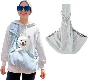 Dog & Cat Sling Carrier Pet Supplies Hands-Free Pet Sling Carrier for Small and Medium Dogs and Cats, Puppy Crossbody Carrier with Adjustable Safety Hook