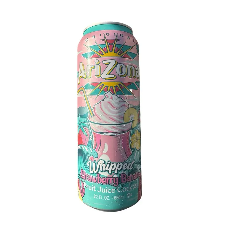 Arizona Whipped Strawberry Banana Fruit Juice Cocktail - Cupboard Safe, 1 Can (22 Fl Oz)
