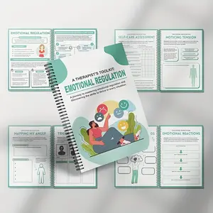Emotional Regulation Workbook Set, Therapeutic Practice Sheets, Self-Regulation Tools, Calming Techniques, Adhd Support, Mental Health Resources
