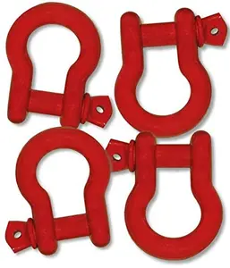 BILLET4X4 12 TON Ultra-MEGA 1-1/4 inch D-Shackles – Patriot RED Powdercoated (Set of 4) (4X4 Recovery)