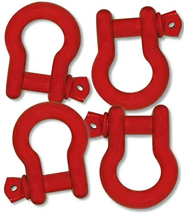 BILLET4X4 12 TON Ultra-MEGA 1-1/4 inch D-Shackles – Patriot RED Powdercoated (Set of 4) (4X4 Recovery)