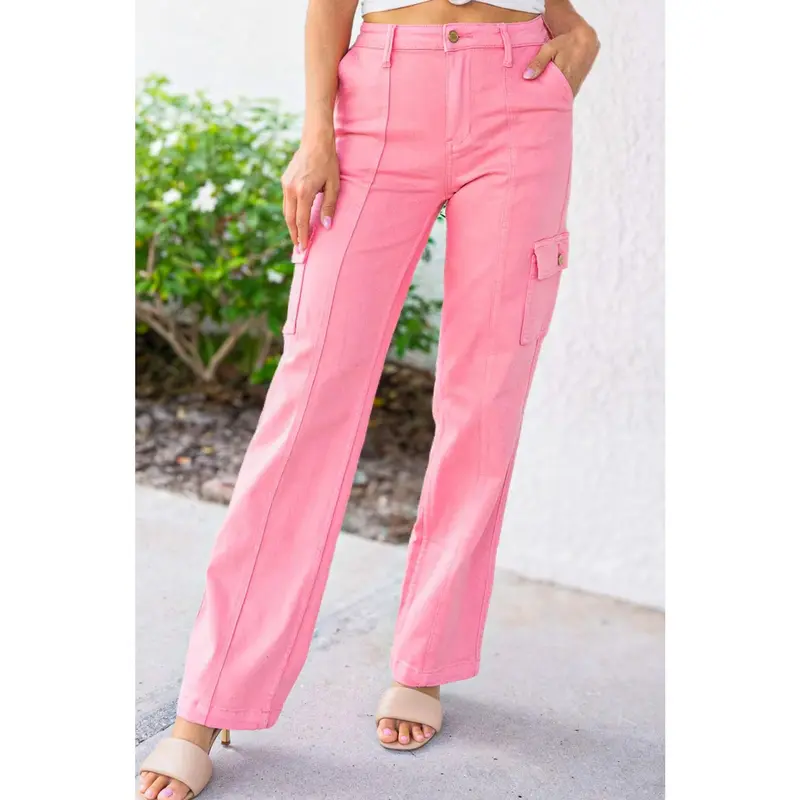Judy Blue Candy Land High Rise Garment Dyed Straight Jeans *JB