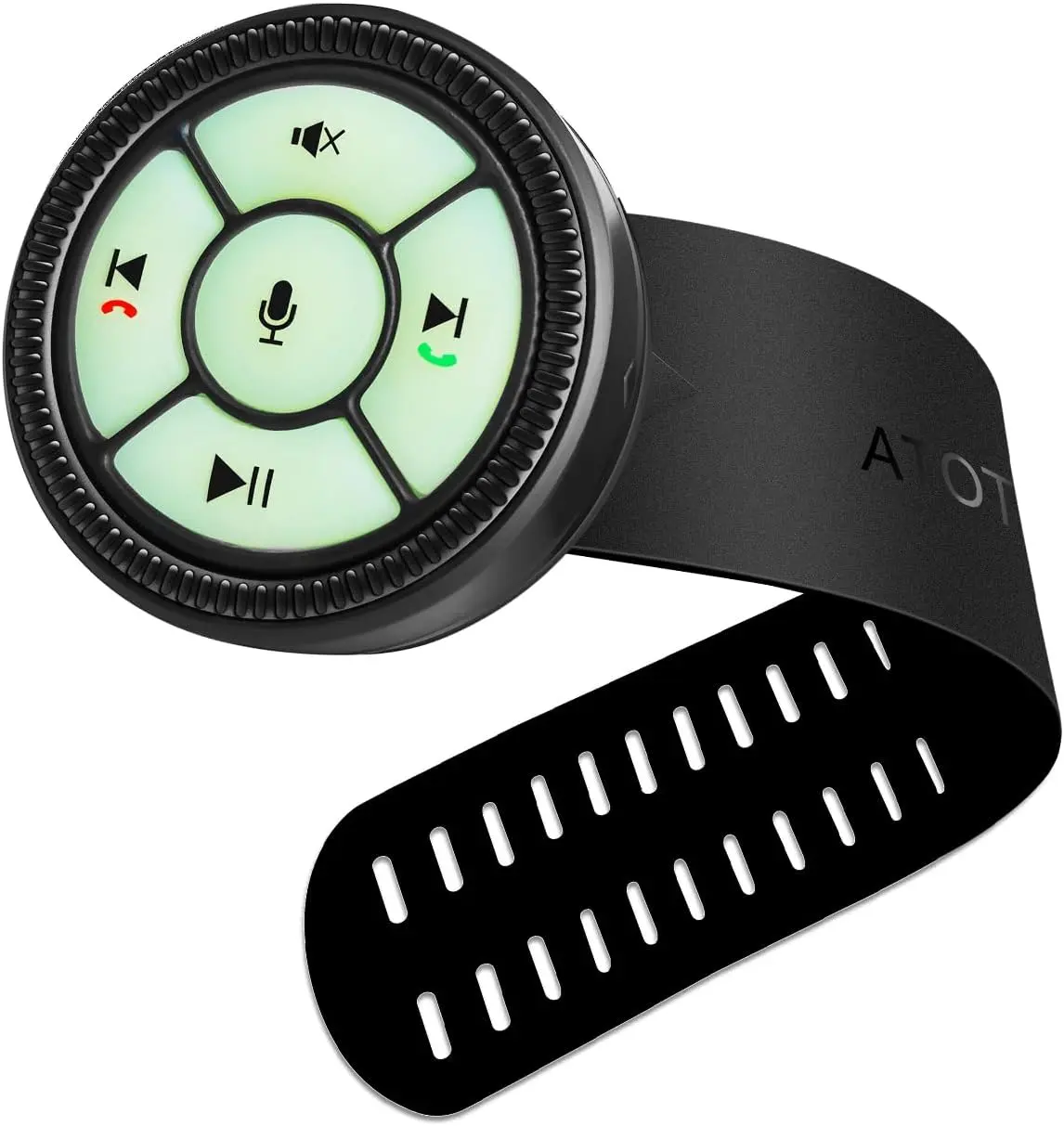 ATOTOZONE AC-44F8 Watchband Style Wireless Remote Control with Luminous Buttons, Key Mapping, for Both ATOTOZONE Car Stereos and Other Brands, Substitute for Steering Wheel Controls