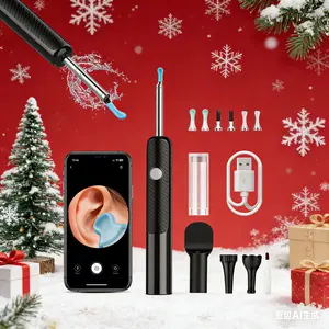 bebird Smart Visual Ear-Clean Rod, Ear Wax Removal Tool, Spade Ear Cleaner with Ear Camera, HD Ear Scope, Earwax Remover Picker Ear Pick with 6 LED Light for Earwax Cleaning