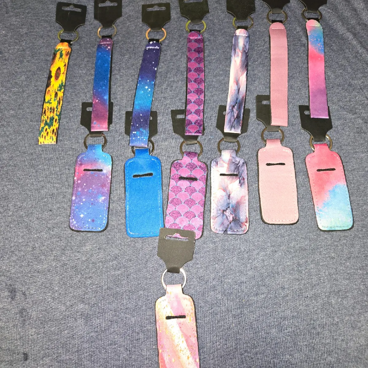 Durable Personalized Sublimation Keychain and Chapstick Holder Set