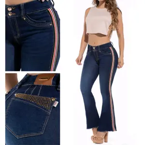 Colombian Bell Bottom Jeans for Women - Style W-0777 - Womenswear